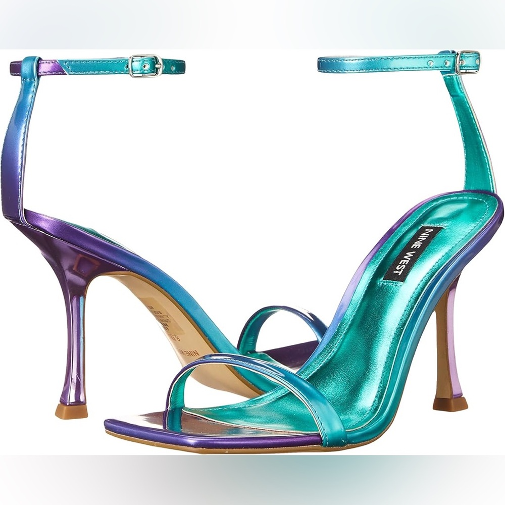 Nine West Iridescent Strappy Heels (7.5M) — New Without Tags